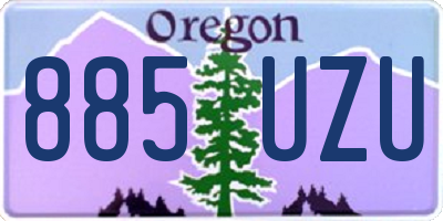 OR license plate 885UZU