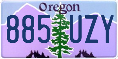 OR license plate 885UZY