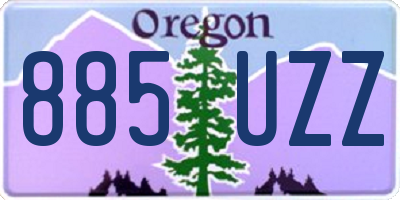 OR license plate 885UZZ