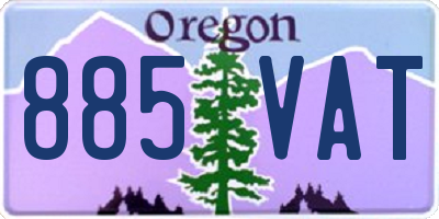 OR license plate 885VAT
