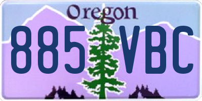 OR license plate 885VBC
