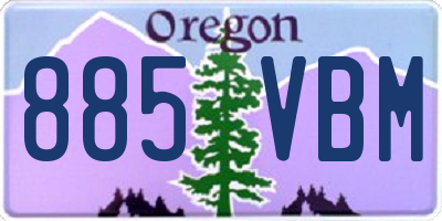 OR license plate 885VBM