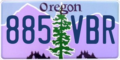 OR license plate 885VBR