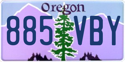 OR license plate 885VBY