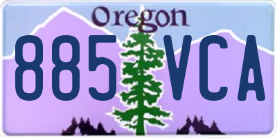 OR license plate 885VCA