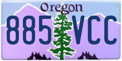 OR license plate 885VCC