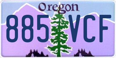 OR license plate 885VCF