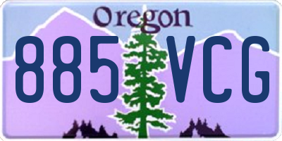 OR license plate 885VCG