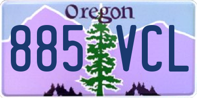 OR license plate 885VCL