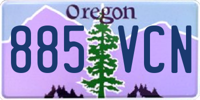 OR license plate 885VCN