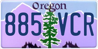 OR license plate 885VCR
