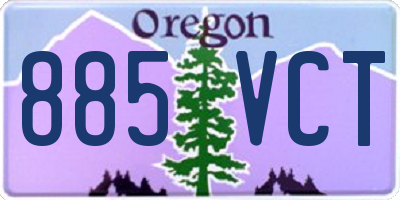 OR license plate 885VCT