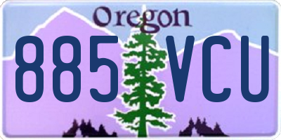 OR license plate 885VCU