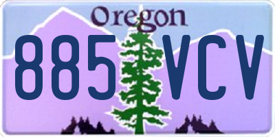 OR license plate 885VCV