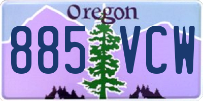 OR license plate 885VCW