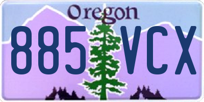 OR license plate 885VCX