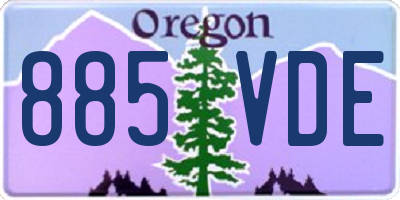 OR license plate 885VDE