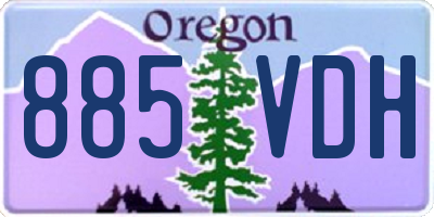 OR license plate 885VDH
