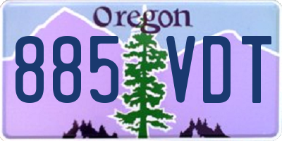 OR license plate 885VDT