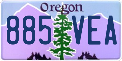 OR license plate 885VEA