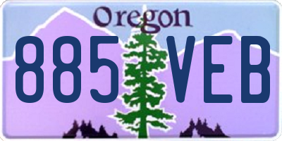 OR license plate 885VEB