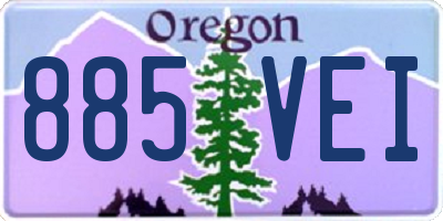 OR license plate 885VEI
