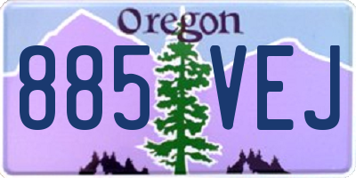 OR license plate 885VEJ