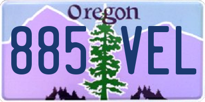 OR license plate 885VEL