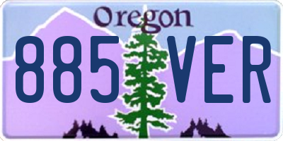 OR license plate 885VER