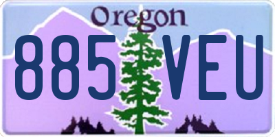 OR license plate 885VEU