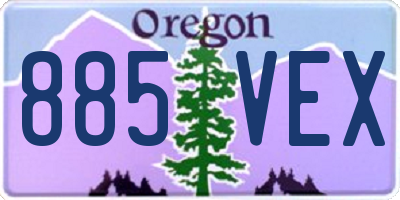 OR license plate 885VEX