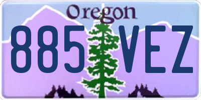 OR license plate 885VEZ