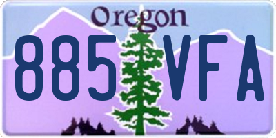 OR license plate 885VFA