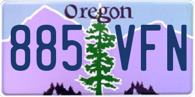 OR license plate 885VFN