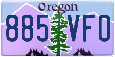OR license plate 885VFO