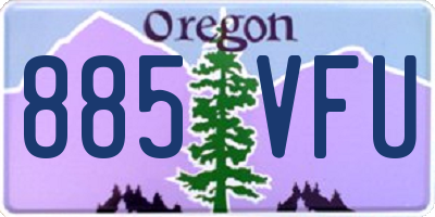OR license plate 885VFU