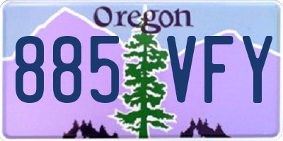 OR license plate 885VFY