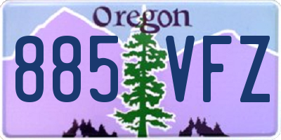 OR license plate 885VFZ