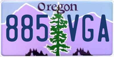 OR license plate 885VGA