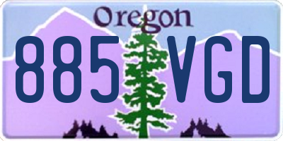OR license plate 885VGD
