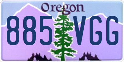 OR license plate 885VGG