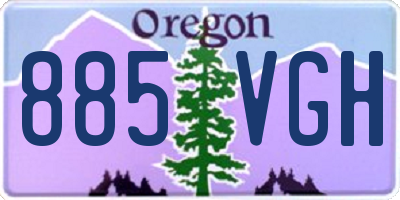 OR license plate 885VGH