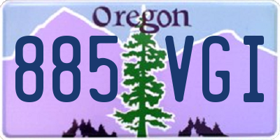 OR license plate 885VGI