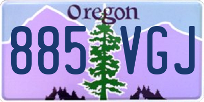 OR license plate 885VGJ
