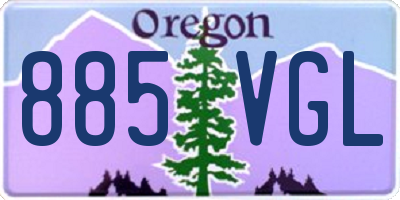 OR license plate 885VGL