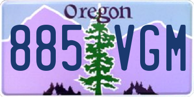 OR license plate 885VGM