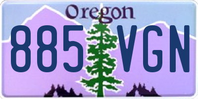 OR license plate 885VGN