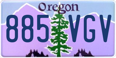 OR license plate 885VGV