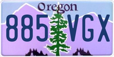 OR license plate 885VGX