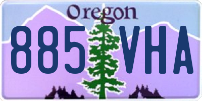 OR license plate 885VHA